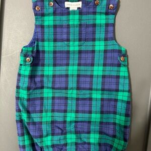 Janie and Jack Blue and Green Plaid Romper